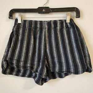 Brandy Melville Tilden Striped Shorts Elastic Waist Casual Comfy Navy‎ White